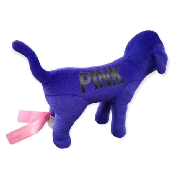 Victoria's Secret PINK Mini Dog Plush Collectible Stuffed Dog Blue Puppy - Picture 2 of 5